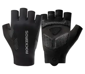 Rockbros Fahrradhandschuhe mit kurzen Fingern, schwarz / Größe L / Frühling-Sommer-Herbst