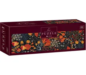 INTERDRUK Panorama-Puzzle Blumenmuster / 1000 Teile / 96 x 32 cm