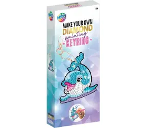 MOXY Diamantmalerei Delfin-Anhänger / Kreatives Set mit Strasssteinen / ab 6 Jahren