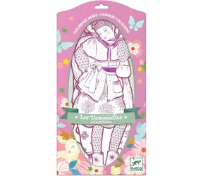 DJECO Fashion Malbücher Rosemary & Freunde / 4 Umrisse 32 cm / Metallic-Oberflächen