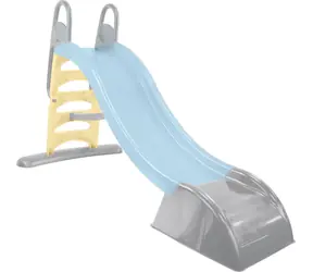 MOCHTOYS Rutsche 180 cm, pastellblau / UV-Filter / Schlauchanschluss / rutschfeste Stufen / 180 × 84 × 110 cm