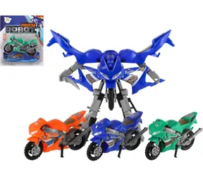 TEDDIES Transformer Motorrad und Roboter / 2-in-1 Spielzeug / 16 x 8 cm