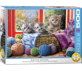 EUROGRAPHICS Puzzle Strickkätzchen XL / 500 Teile