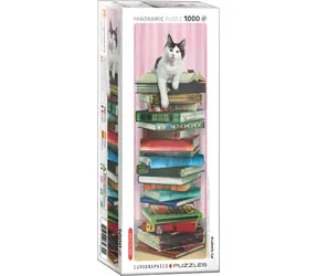 EUROGRAPHICS Vertikales Puzzle „Akademische Katze“ / 1000 Teile / 33 x 99 cm