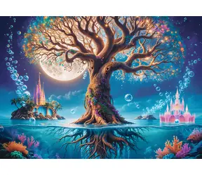 Trefl Puzzle Premium PLUS Teestunde: Zauberbaum / 500 Teile / 48 x 34 cm