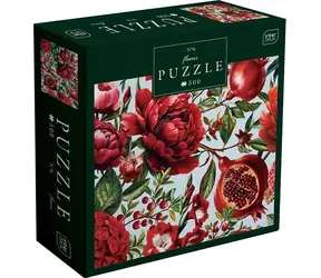 INTERDRUK Puzzle Blumen: Rote Blumen / 500 Teile