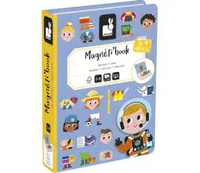 JANOD Magnetibook Berufe / Magnetbuch / 48 Magnetteile / 16 Berufe