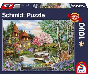 Schmidt Puzzle Haus am See / 1000 Teile / 69,3 × 49,3 cm