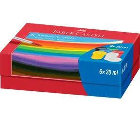 Faber-Castell Temperafarben 6 x 20 ml / Temperafarben / Hochpigmentiert / Wasserlöslich