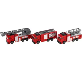 TEDDIES Feuerwehrwagen / Rückziehmechanismus / 13-16 x 5 cm
