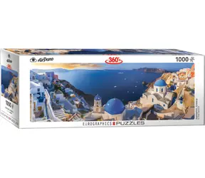 EUROGRAPHICS Panoramapuzzle Santorini, Griechenland / 1000 Teile / 99 x 33 cm