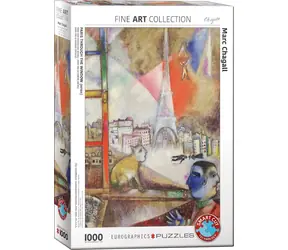 EUROGRAPHICS Puzzle Paris durchs Fenster - Detail / 1000 Teile / 48 x 68 cm