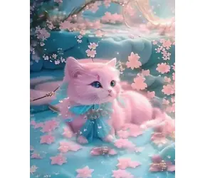 Norimpex Malen nach Zahlen Rosa Kätzchen / 40x50 cm