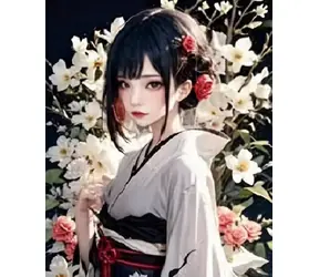 Norimpex Diamantmalerei Mädchen im Kimono / 30x40 cm