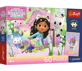 Trefl Puzzle Premium PLUS Kids Gabinas Zauberhaus: Katzenwelt / 60 Teile / 27 x 20 cm