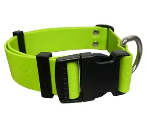 Huhubamboo Polytrace grün / Hundehalsband / 44-70 cm / wasserdicht
