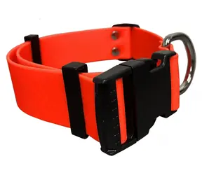 Huhubamboo Polytrace orange / Hundehalsband / 44-70 cm / wasserdicht