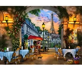 Norimpex Diamantmalerei Bunte Pariser Straße / 30x40 cm