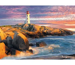 EUROGRAPHICS Puzzle Leuchtturm Peggy's Cove, Nova Scotia / 1000 Teile / 68 x 48 cm