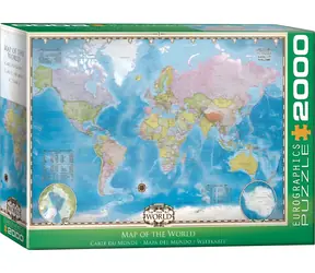 EUROGRAPHICS Puzzle Weltkarte / 2000 Teile / 99,7 x 67,6 cm