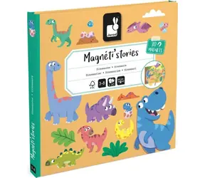 JANOD Magnetgeschichten Dinosaurier / Magnetbuch / 30 Magnetteile