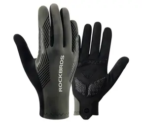 ROCKBROS Fahrradhandschuhe, grün, Größe L / Vollfinger / Frühling-Sommer-Herbst