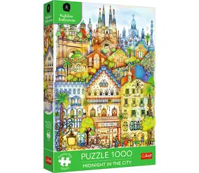 Trefl Puzzle Premium PLUS Mitternacht in Barcelona / 1000 Teile / 68,3 x 48 cm