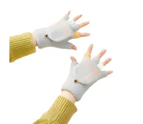 Hurtel Damen- und Kinder-Winterhandschuhe für Touchscreens, grau