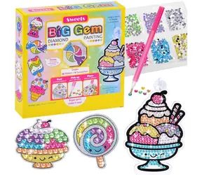 JOKOMISIADA Diamantmalerei 2-in-1-Set / Kreativset / 12 Aufkleber + 2 Sonnenfänger