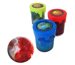 TEDDIES Slime Sonnensystem, metallisch / Kreatives Spielzeug / dehnbar / Becher 6×5×5 cm