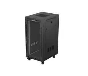 Lanberg FF01-6824-12BL schwarz / Rack-Schrank / 19" / 24 HE / 600 x 800 mm / Tragfähigkeit 1200 kg