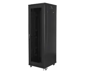 Lanberg Rack 42U schwarz / Rack-Schrank / 19" / 600 x 800 mm / Flach verpackt / Lochtür