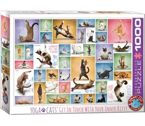 EUROGRAPHICS Puzzle Katze Yoga / 1000 Teile / 67,63 x 48,89 cm