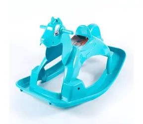 DOLONI Schaukelpferd blau / bis 30 kg / 90 x 54 x 45 cm