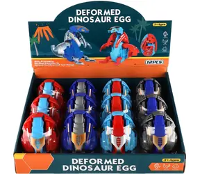 TEDDIES Falt-Ei Dinosaurier und Roboter / 1 Stück / Farbmix