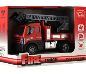 TEDDIES Feuerwehrauto mit Ausziehleiter / 13 cm / ab 3 Jahren