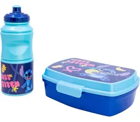 STOR Kinder-Essset 2in1 Stitch / Essset / Flasche 380 ml + Snackbox