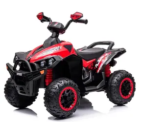 CHIPOLINO Elektrofahrzeug Quad ATV Speed rot / 2x 35 W / Li- ION 10,8 V/5 Ah / bis zu 4,3 km/h / Licht und Musik