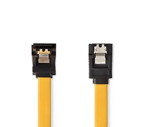 Nedis SATA 6 Gbit/s gelb / SATA-Kabel / SATA 7-polig auf SATA 7-polig / 0,5 m / Flach
