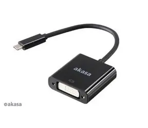 Akasa AK-CBCA09-15BK schwarzer USB-C-auf-DVI-Adapter (15 cm)