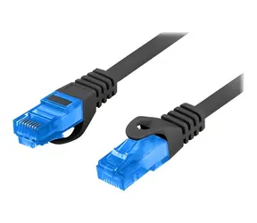 Lanberg Patchkabel Cat.6A 10 m schwarz / Patchkabel / S/FTP LSZH / CCA / Fluke-Test / 500 MHz