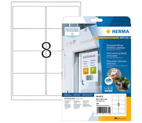 Herma Universal-Etiketten 99,1 x 67,7 mm weiß / Etiketten / Abnehmbar / 160 Stück