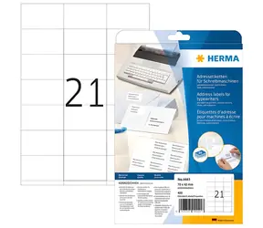 Herma Adressetiketten 70 x 42 mm weiß / Etiketten / Papier / abgerundete Ecken / 420 Stück