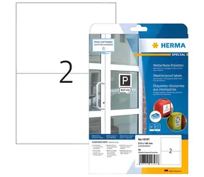 Herma Etiketten Outdoor weiß / Etiketten / wasserfest / 210 x 148 mm / 40 Stück