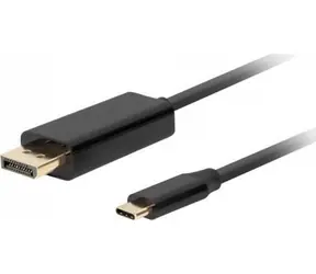 Lanberg CA-CMDP-10CU-0005-BK schwarzes USB-C-auf-DisplayPort-Kabel / 0,5 m