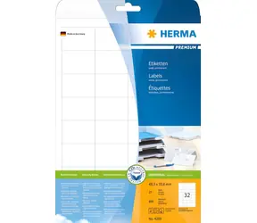Herma Premium -Etiketten A4 weiß / Etiketten / 48,3 x 33,8 mm / 800 Stück / 25 Blatt