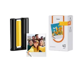 Liene Amber selbstklebendes Fotopapier 3x3" / Fotopapier / selbstklebend / 40 Blatt + Kassette / für M110, M210