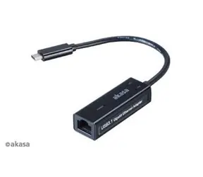 Akasa AK-CBCA07-15BK / USB-C auf Gigabit-Ethernet-Adapter / RJ45 / 15 cm