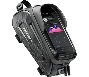 Rockbros Rahmentasche mit Handyfach, schwarz / Rahmentasche / 1,7 l