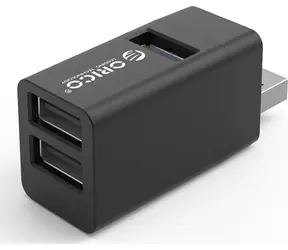 Orico MINI-U32L-BK-BP Schwarz / USB-Hub / 3x USB-A / 1x USB 3.1 Gen1 / 2x USB 2.0 / Aluminiumgehäuse